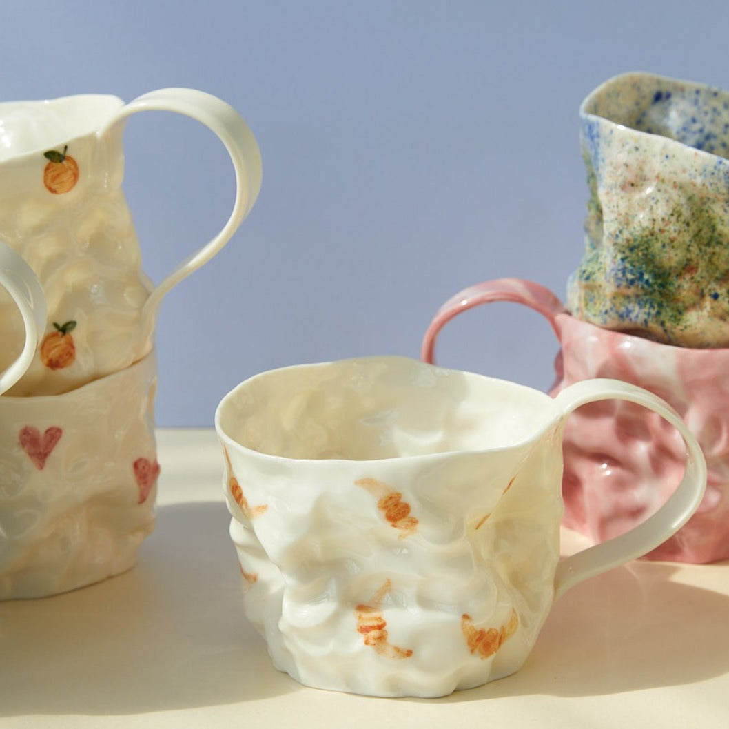 Krøllet Lyserød Kop